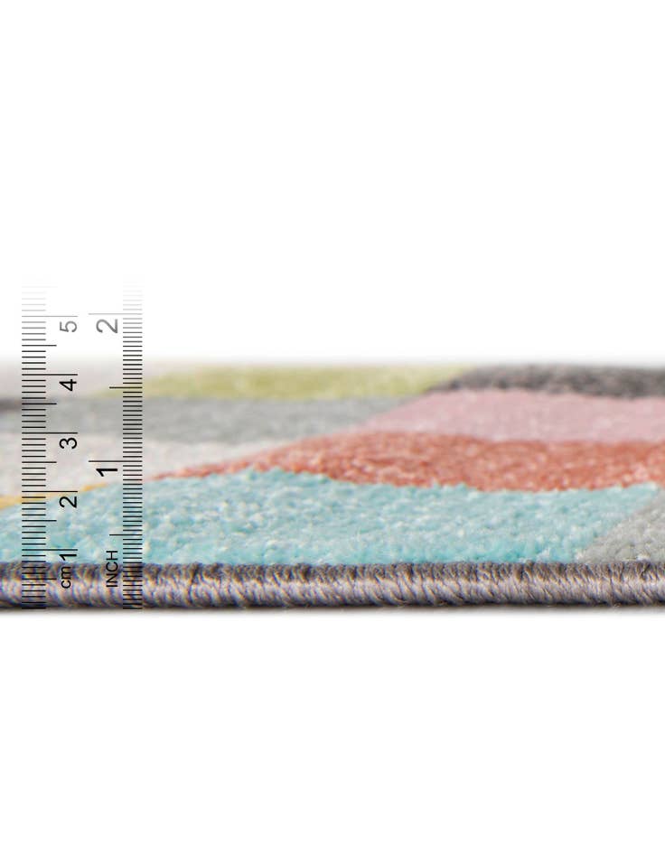 Detail image of 2' 2 x 2' 11 Checkered Whimsy Kids Rug