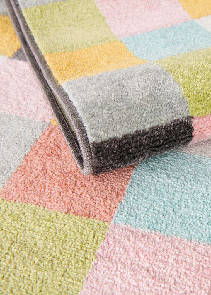 2' 2 x 2' 11 Checkered Whimsy Kids Rug