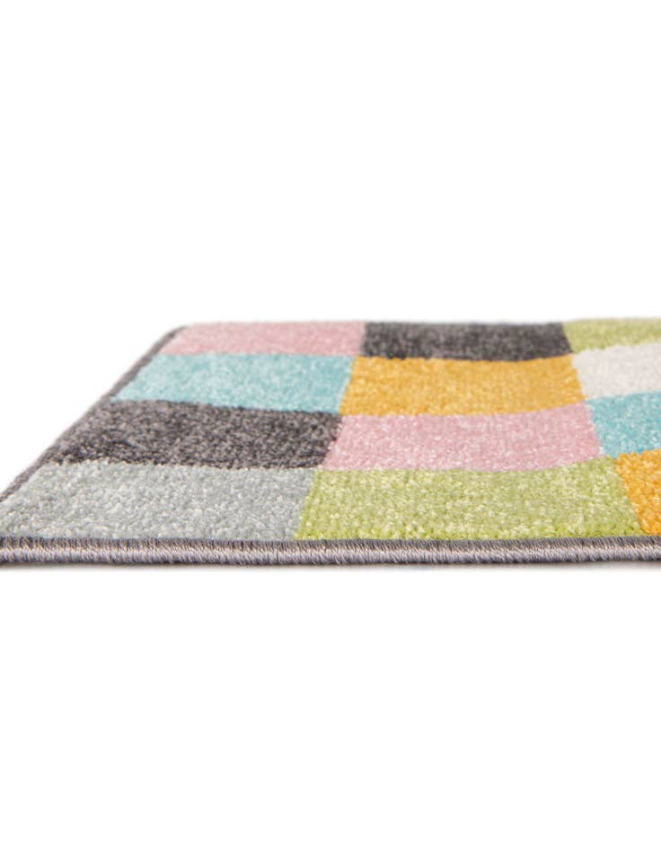 Detail image of 2' 2 x 2' 11 Checkered Whimsy Kids Rug