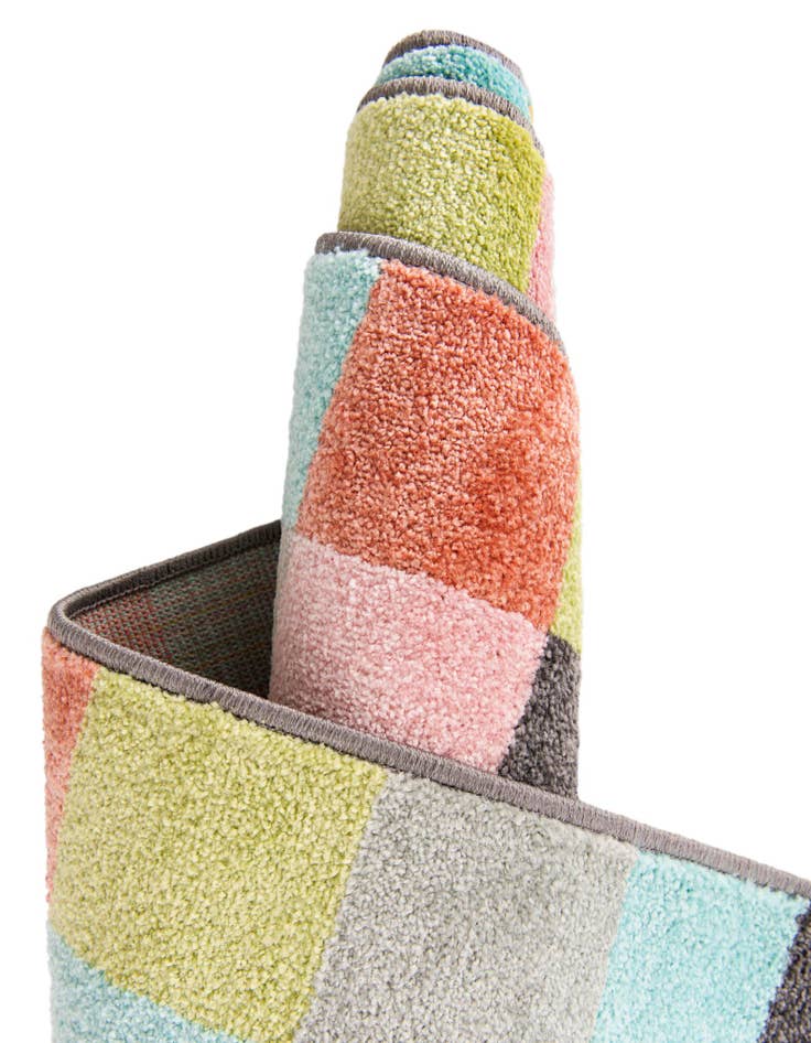 Detail image of 2' 2 x 2' 11 Checkered Whimsy Kids Rug