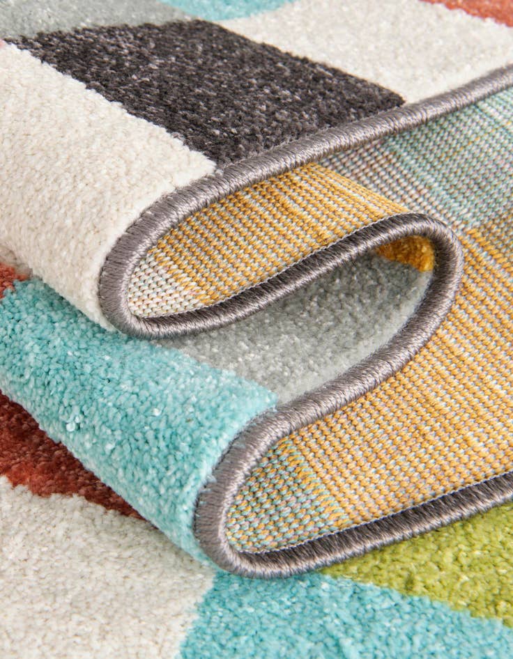 Detail image of 2' 2 x 2' 11 Checkered Whimsy Kids Rug