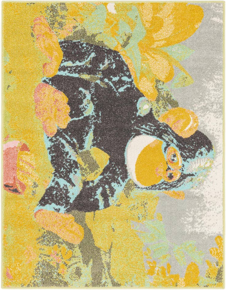 Detail image of 4' 1 x 6' 1 Gorilla Whimsy Kids Rug