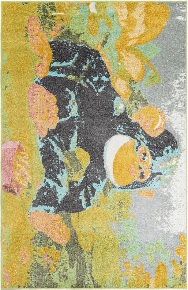 Detail image of 5' 3 x 8' Gorilla Whimsy Kids Rug