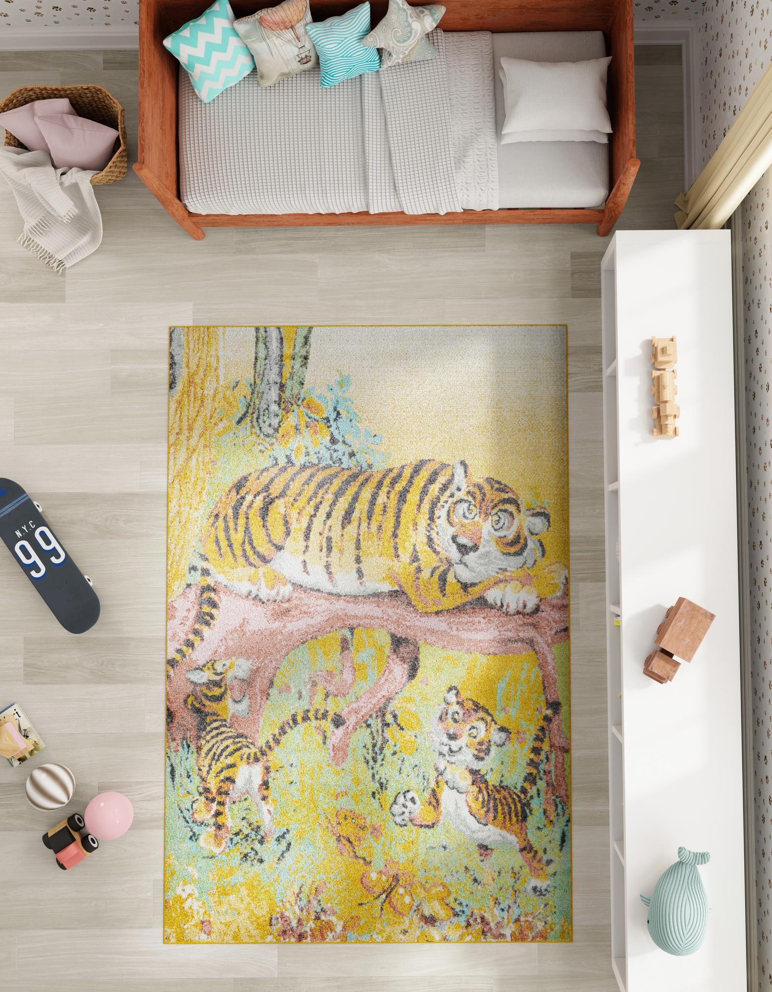 2' 2 x 3' 1 Tiger Whimsy Kids Rug