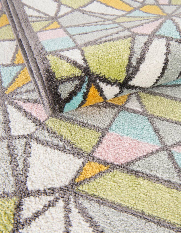 Detail image of 2' 2 x 3' 1 Stained Glass Whimsy Kids Rug