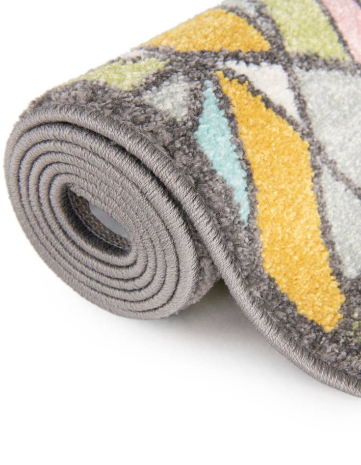 Detail image of 2' 2 x 3' 1 Stained Glass Whimsy Kids Rug