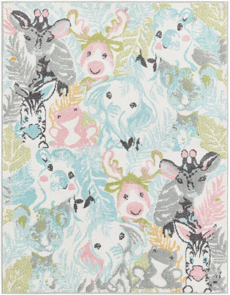 Detail image of 4' x 6' Animals Whimsy Kids Rug