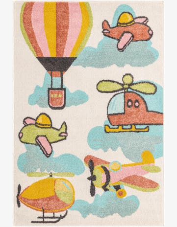 4' x 6' Airplanes Whimsy Kids Rug