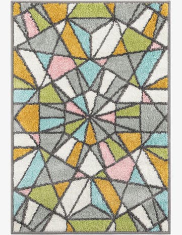 Stained Glass Whimsy Kids Rug