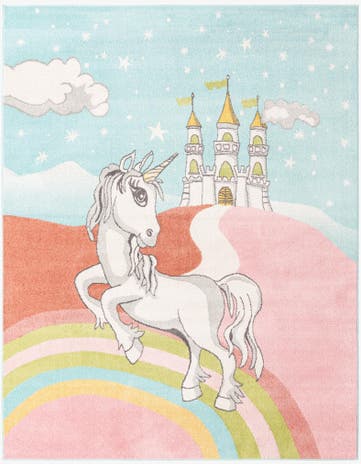 7' 10 x 10' Unicorn Whimsy Kids Rug