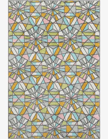 Stained Glass Whimsy Kids Rug