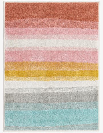 2' 2 x 3' Rainbow Stripes Whimsy Kids Rug
