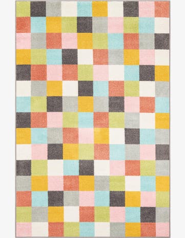 Checkered Whimsy Kids Rug