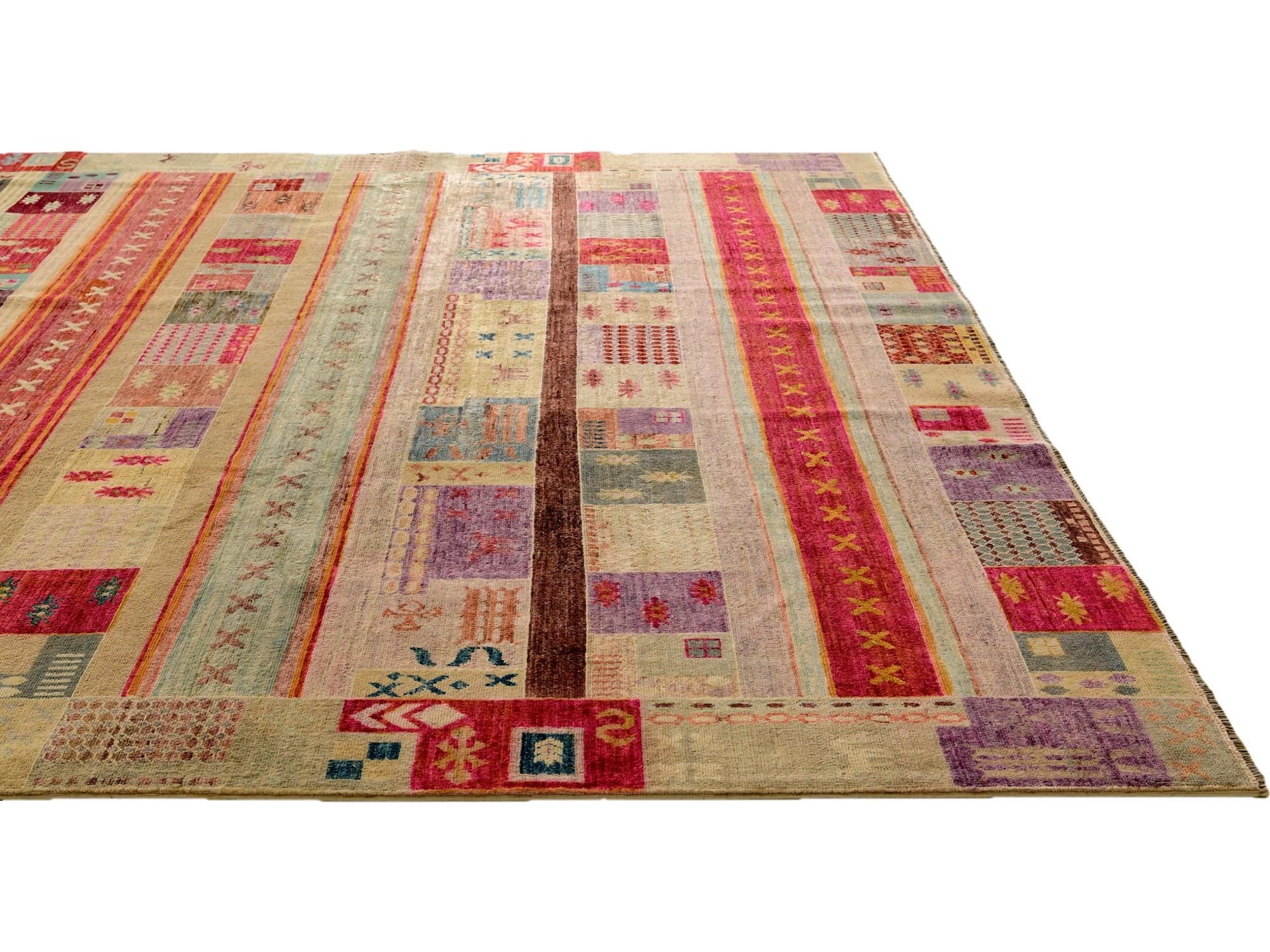 9' 3 x 12' 4 Hand Knotted Ziegler Modern Rug