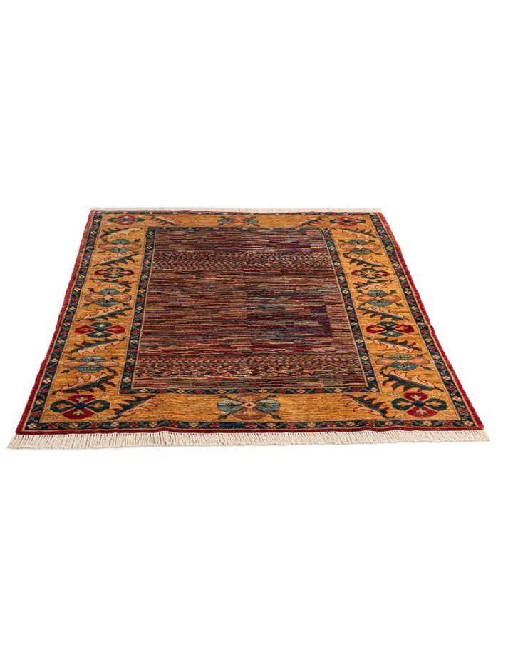4' 11 x 6' 1 Hand Knotted Ziegler Wool Rug