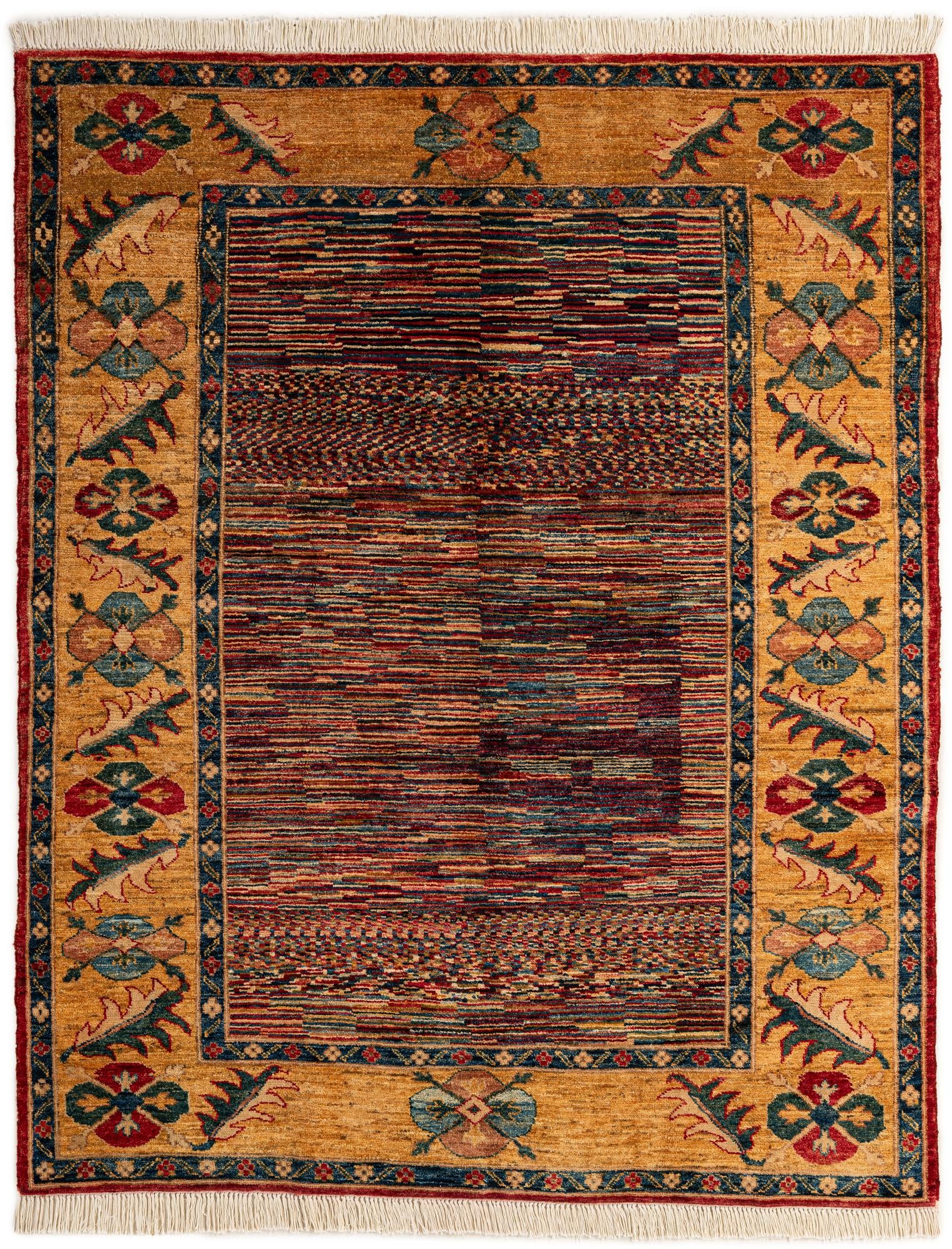 4' 11 x 6' 1 Hand Knotted Ziegler Wool Rug