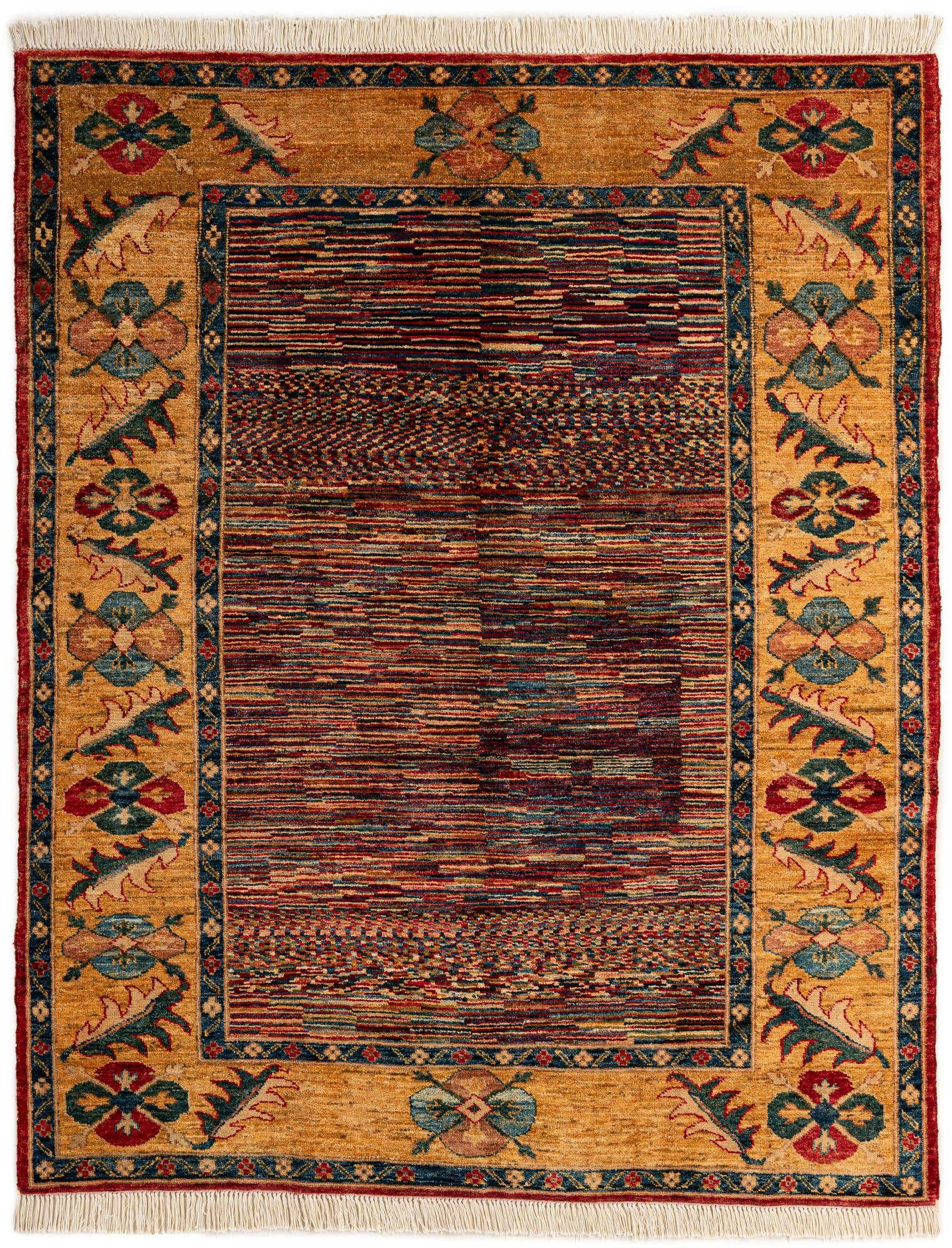 4' 11 x 6' 1 Hand Knotted Ziegler Wool Rug