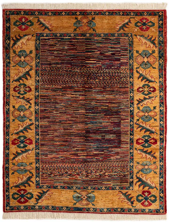 4' 11 x 6' 1 Hand Knotted Ziegler Wool Rug