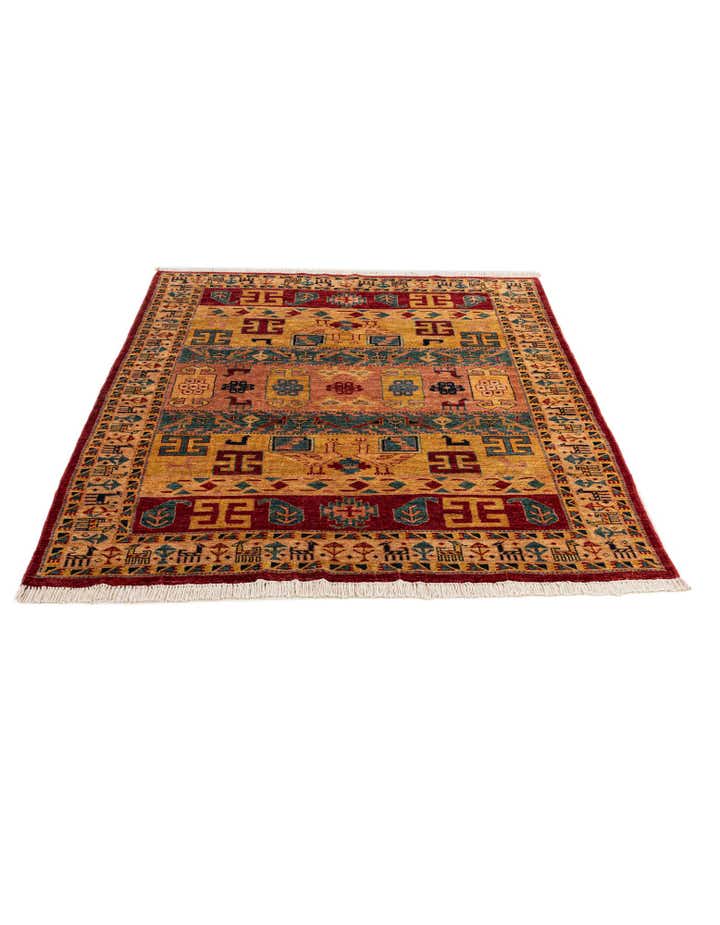 5' 1 x 6' 10 Hand Knotted Ziegler Wool Rug