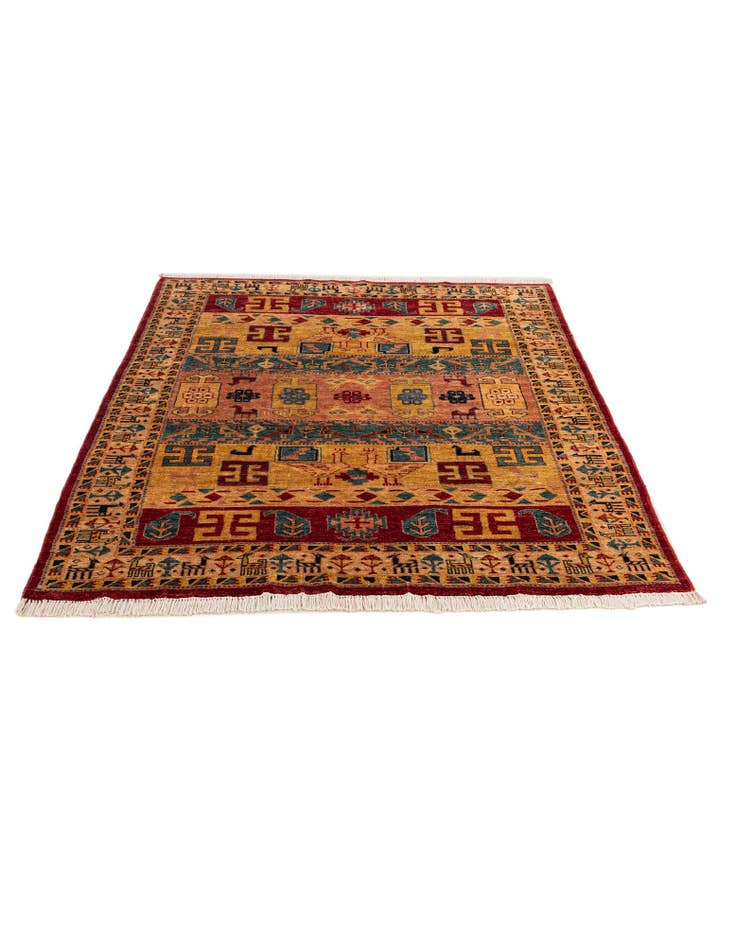 Detail image of 5' 1 x 6' 10 Hand Knotted Ziegler Wool Rug