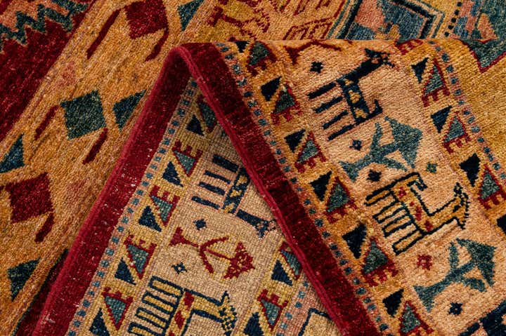 5' 1 x 6' 10 Hand Knotted Ziegler Wool Rug