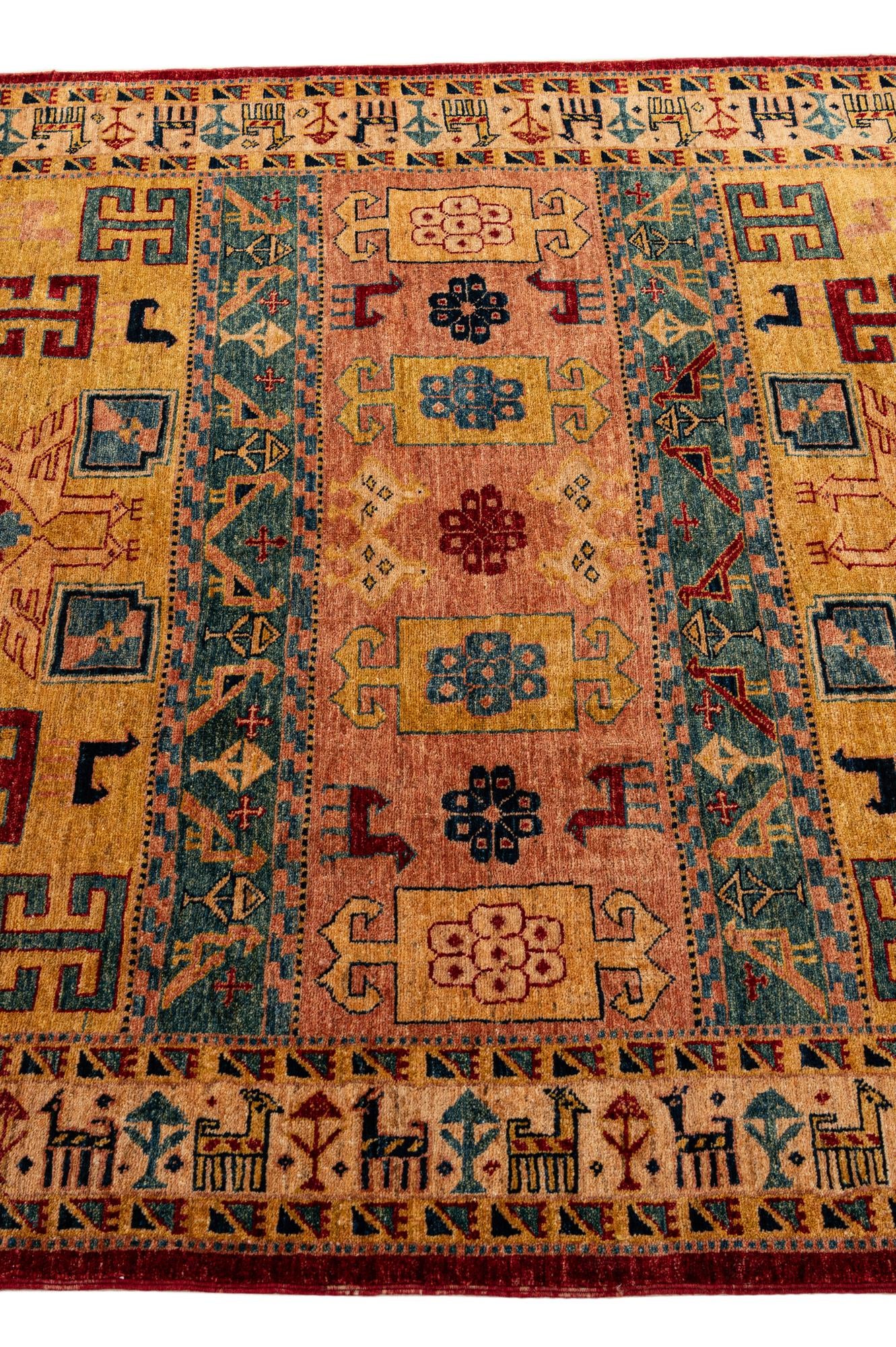 5' 1 x 6' 10 Hand Knotted Ziegler Wool Rug