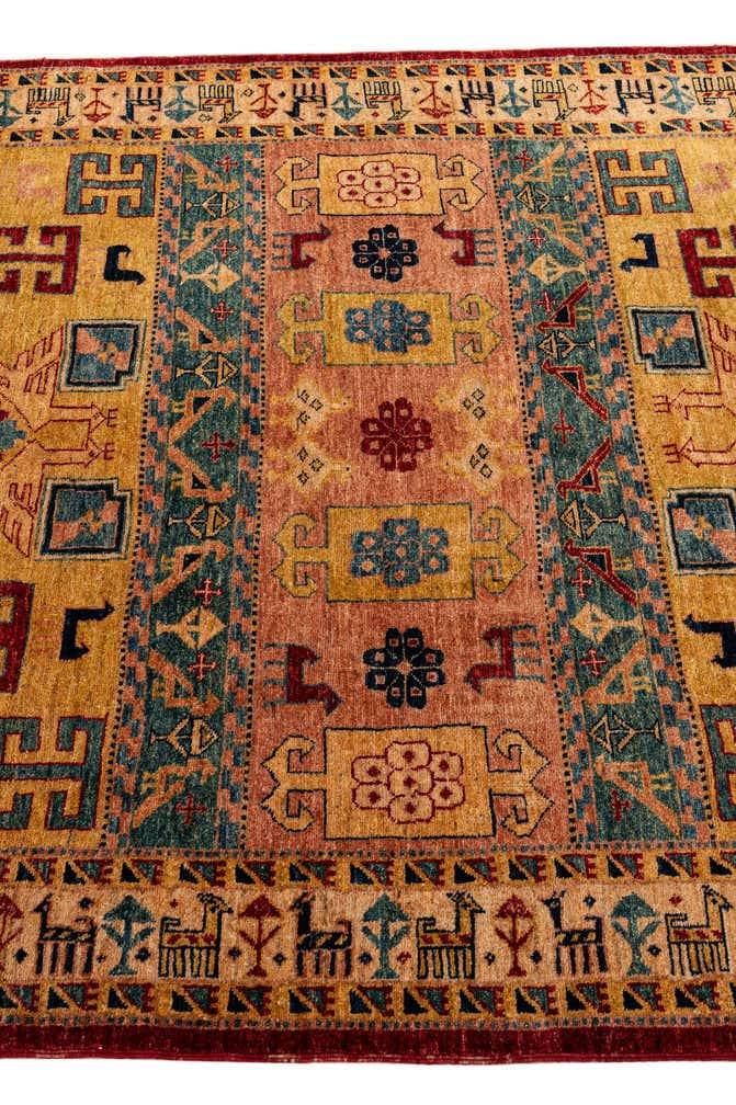 5' 1 x 6' 10 Hand Knotted Ziegler Wool Rug