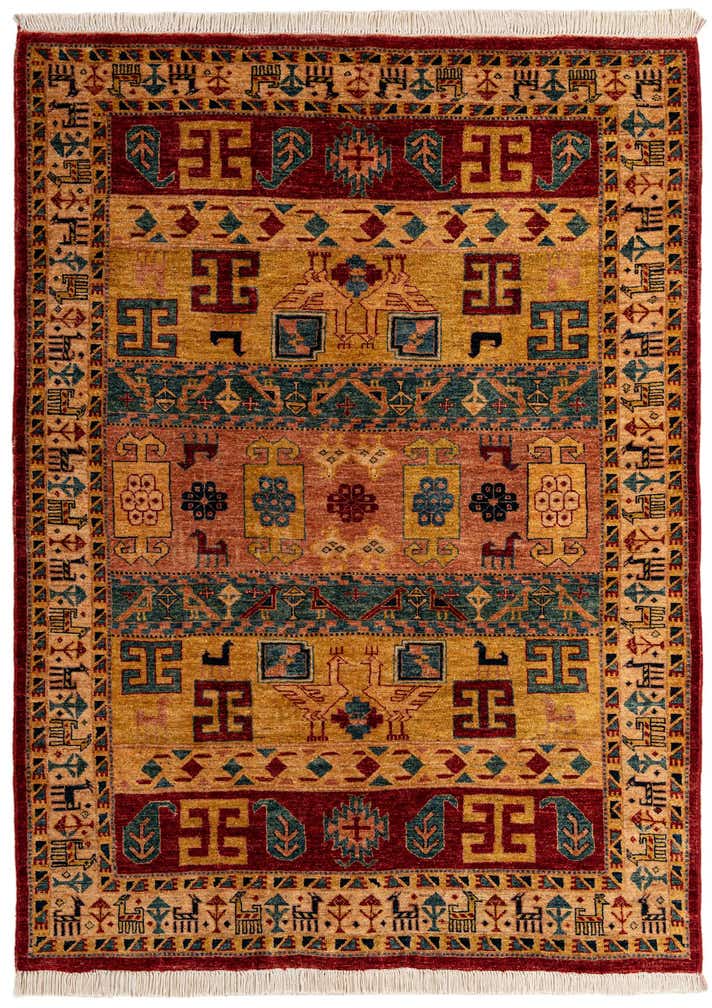 5' 1 x 6' 10 Hand Knotted Ziegler Wool Rug