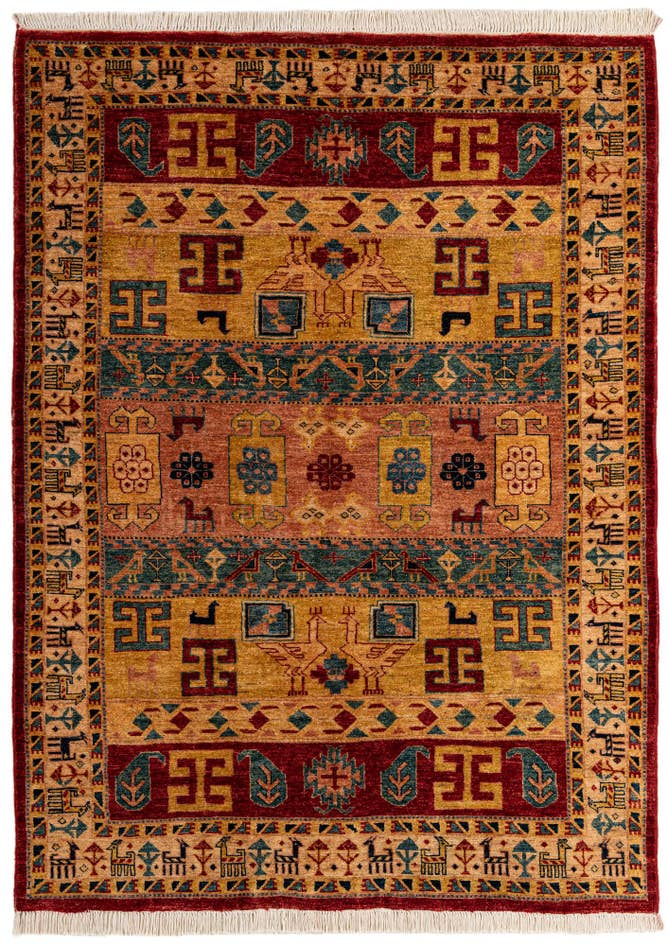 Detail image of 5' 1 x 6' 10 Hand Knotted Ziegler Wool Rug