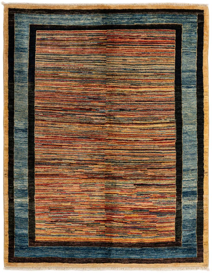 Detail image of 4' 11 x 6' 6 Hand Knotted Ziegler Wool Rug