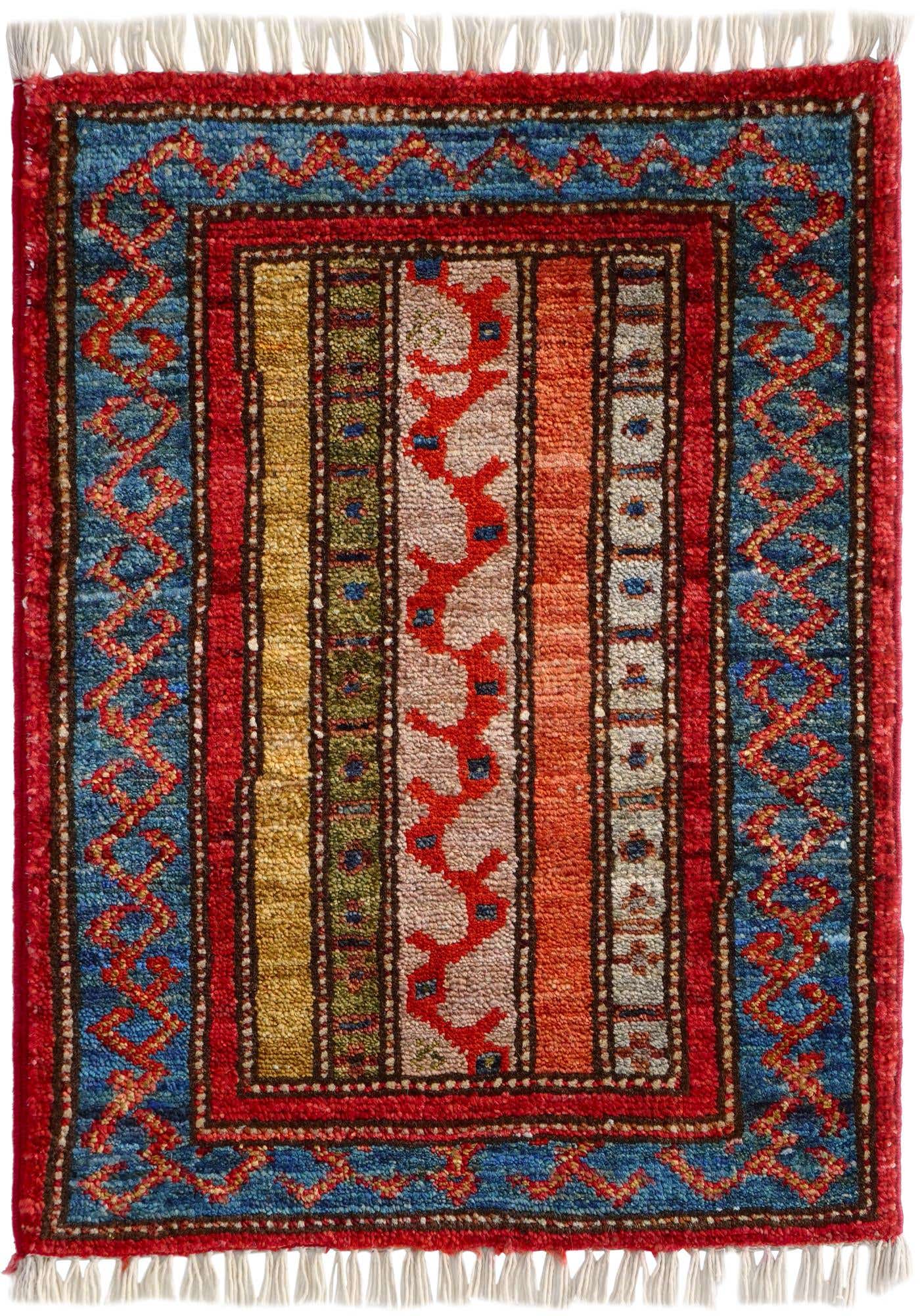 1' 6 x 1' 11 Hand Knotted Ziegler Rug