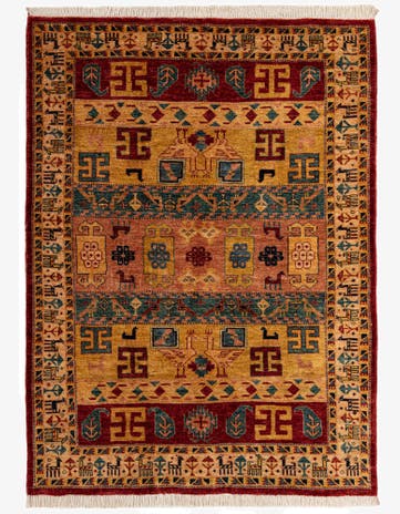 5' 1 x 6' 10 Hand Knotted Ziegler Wool Rug