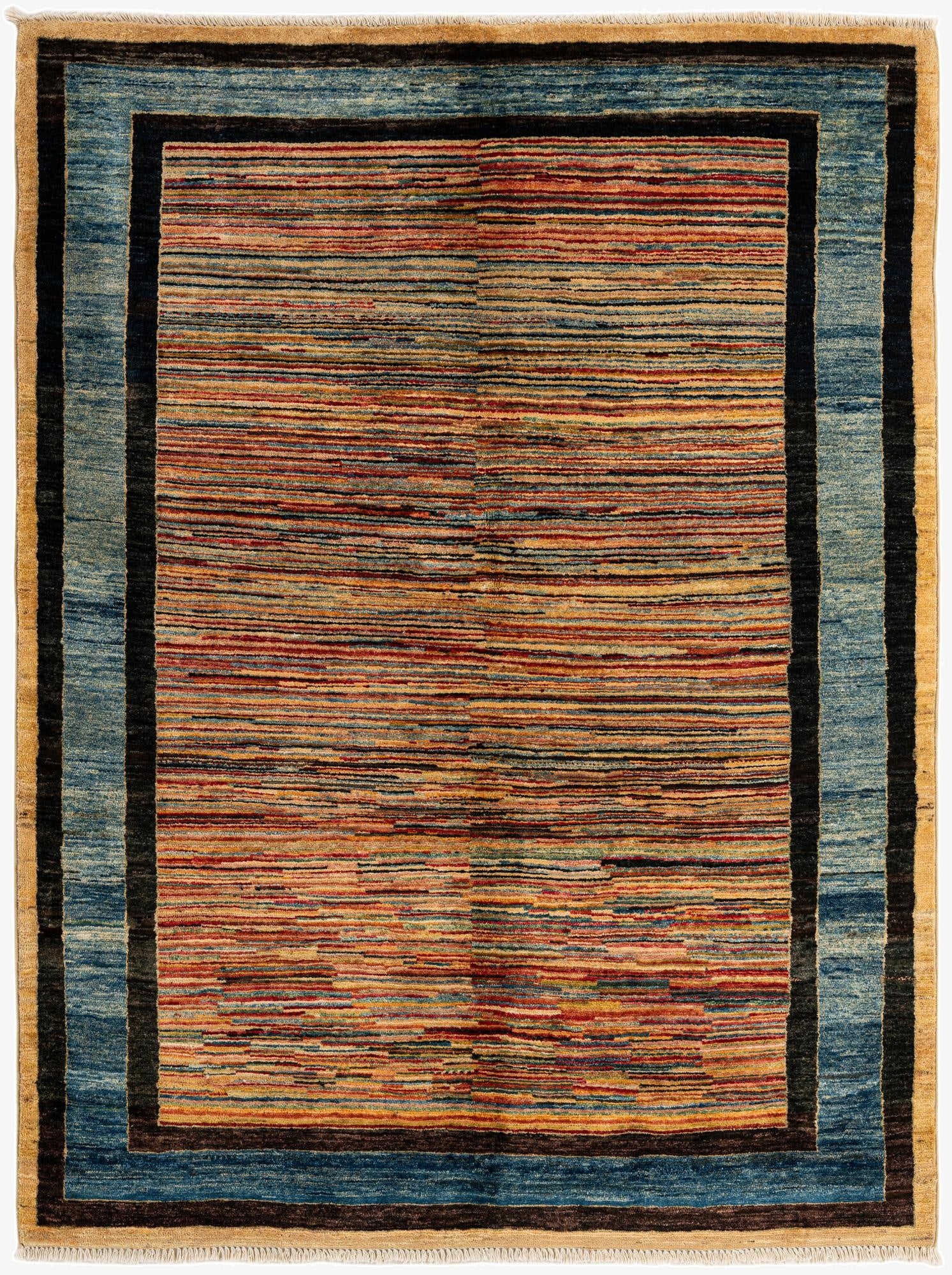 4' 11 x 6' 6  Hand Knotted Ziegler Wool Rug