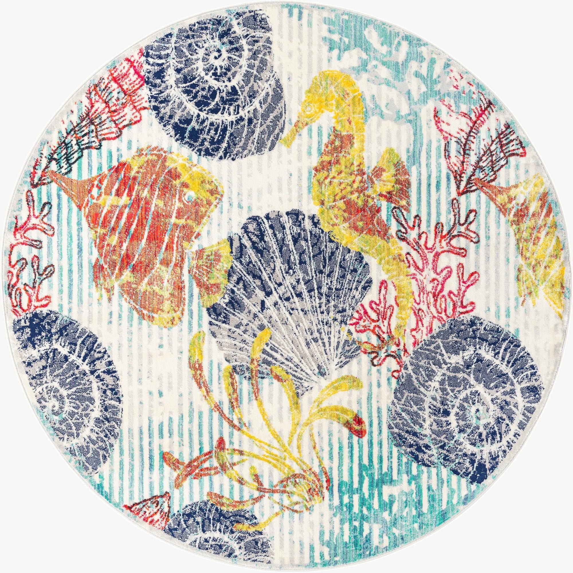 7' x 7' Ariel Round Rug