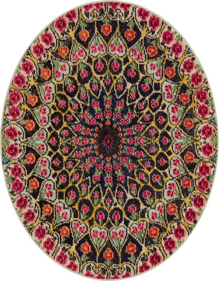 Detail image of 4' x 4' Washable Arte Round Rug