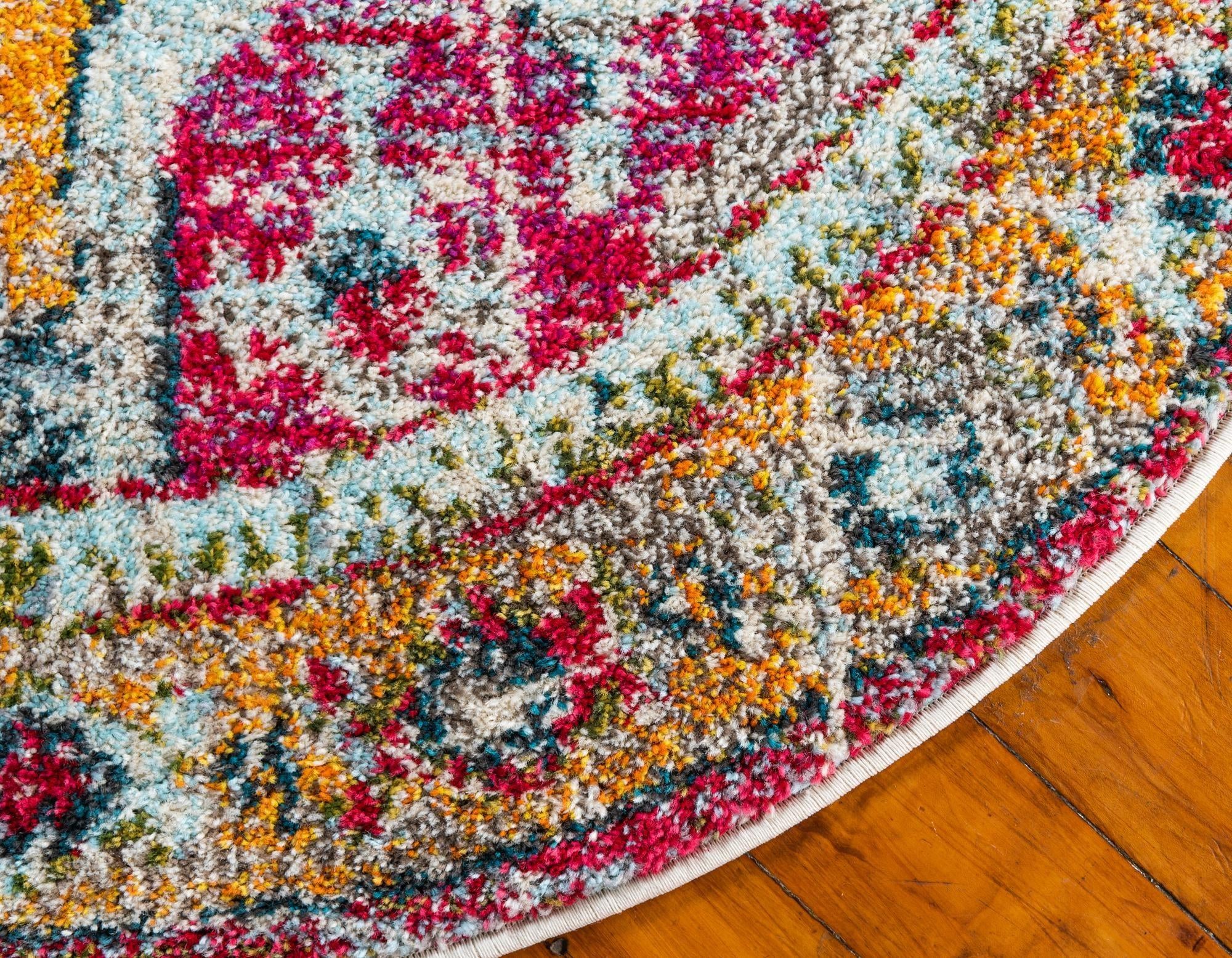 4' x 4' Washable Arte Round Rug