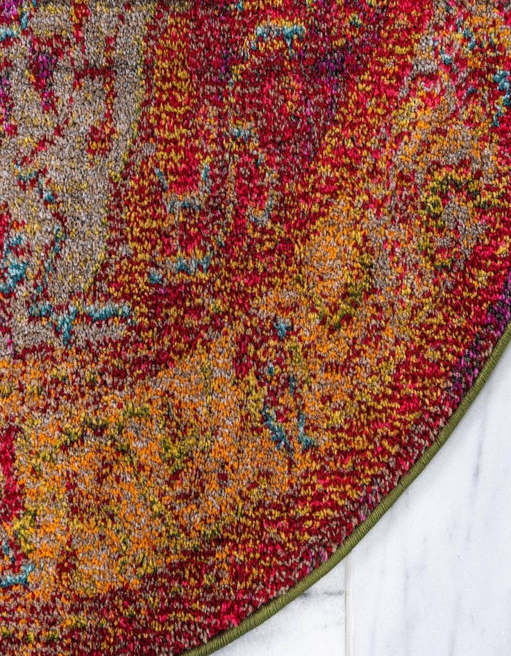 Detail image of 4' x 4'  Washable Arte Round Rug