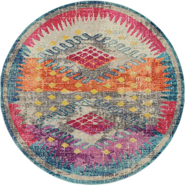 Detail image of 8' x 8' Washable Arte Round Rug