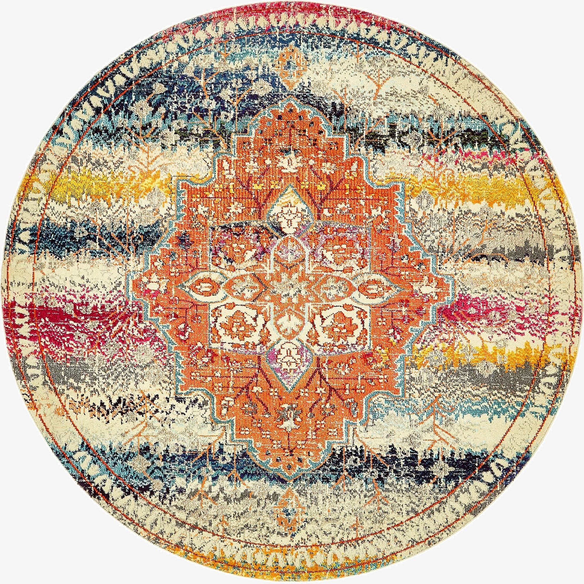 8' x 8'  Washable Arte Round Rug