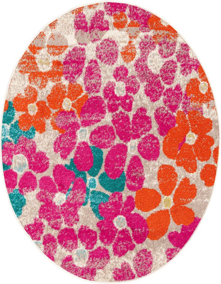 Detail image of 3' x 3' Azalea Round Rug