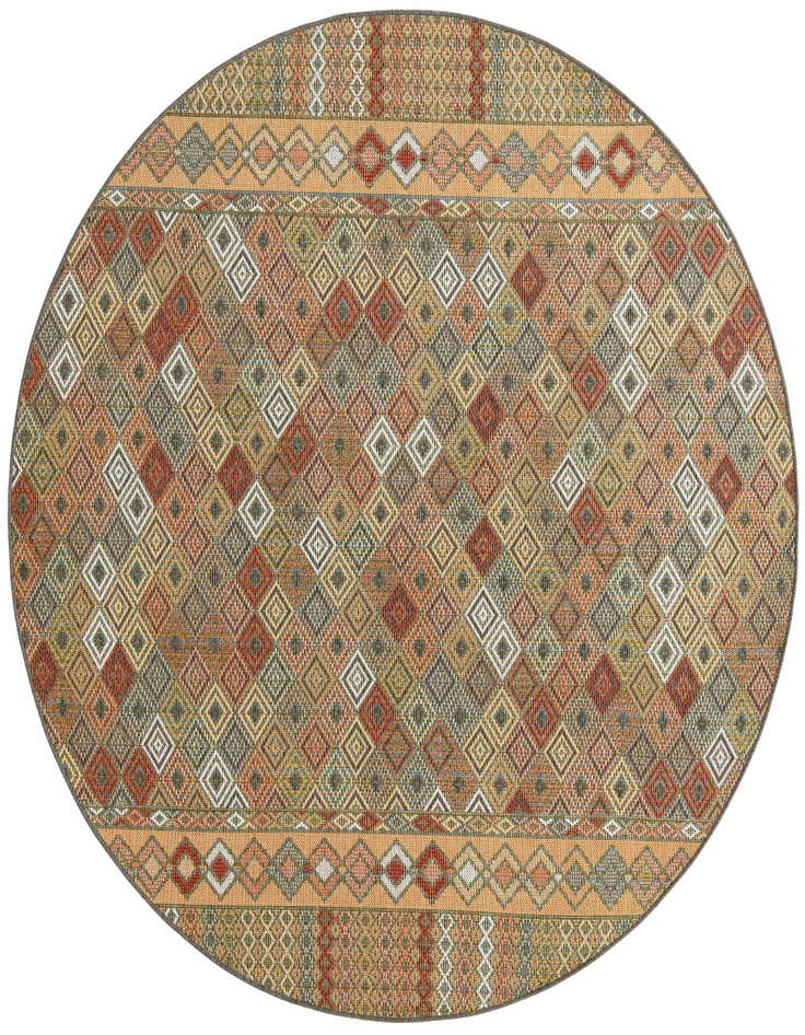 Detail image of 7' 10 x 7' 10 Easy-Clean Baja Indoor / Outdoor Round Rug