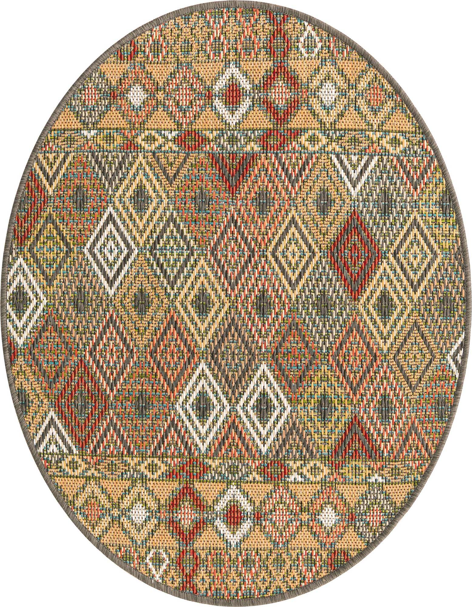 3' 3 x 3' 3 Easy-Clean Baja Indoor / Outdoor Round Rug