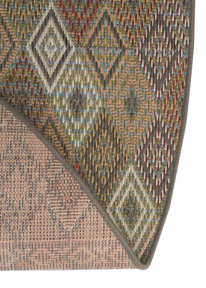 5' 3 x 5' 3 Easy-Clean Baja Indoor / Outdoor Round Rug