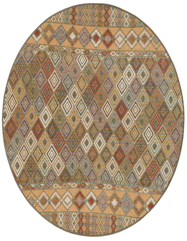 Detail image of 5' 3 x 5' 3 Easy-Clean Baja Indoor / Outdoor Round Rug