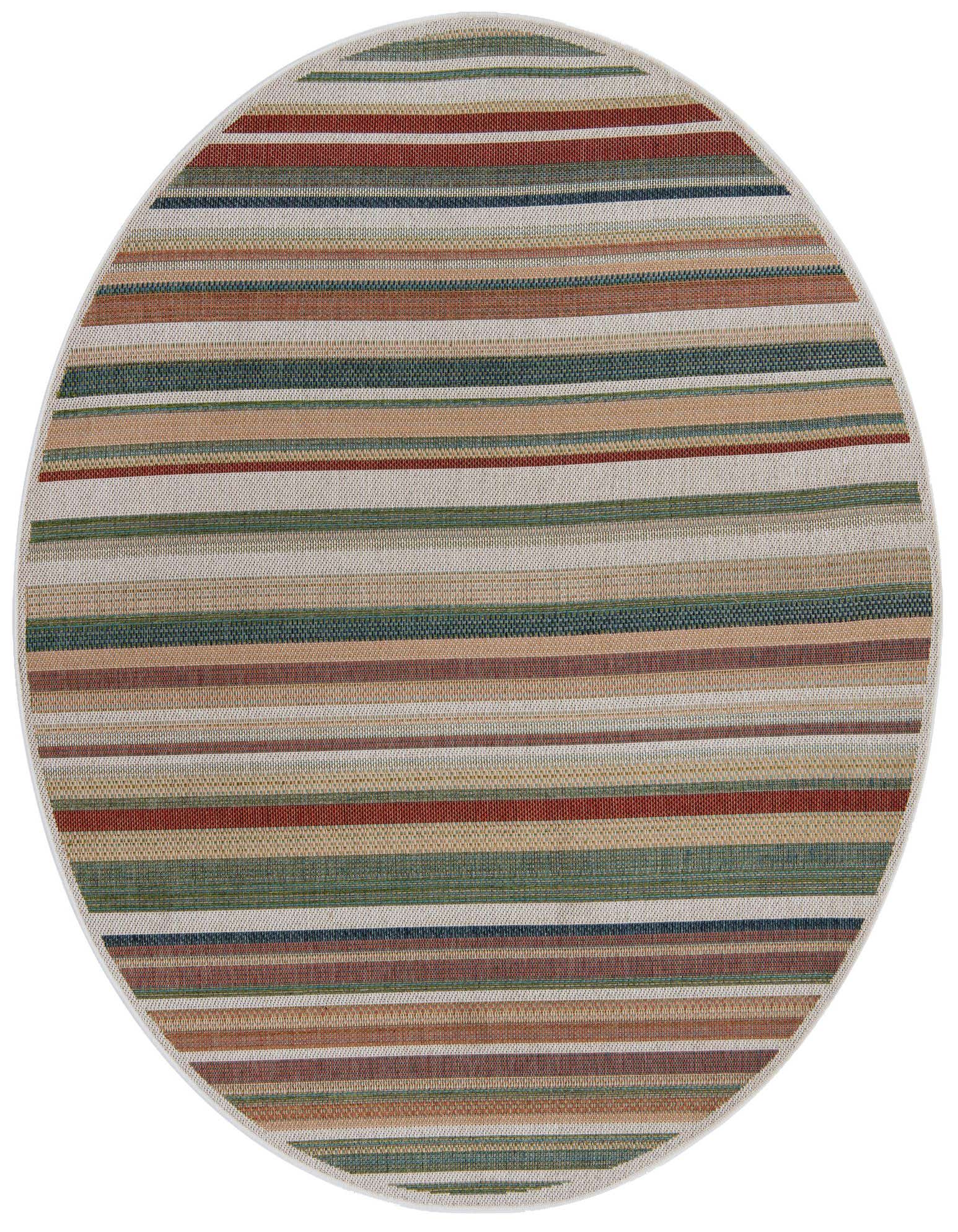 7' 10 x 7' 10 Easy-Clean Baja Indoor / Outdoor Round Rug