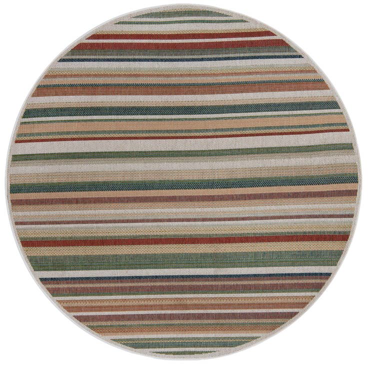 Detail image of 7' 10 x 7' 10 Easy-Clean Baja Indoor / Outdoor Round Rug