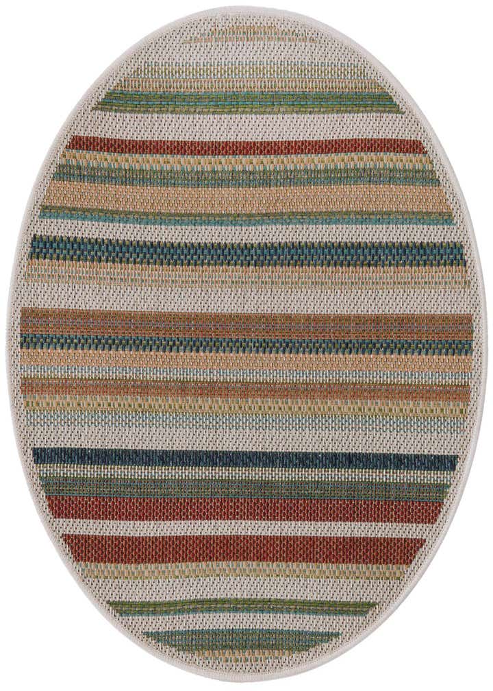 3' 3 x 3' 3 Easy-Clean Baja Indoor / Outdoor Round Rug