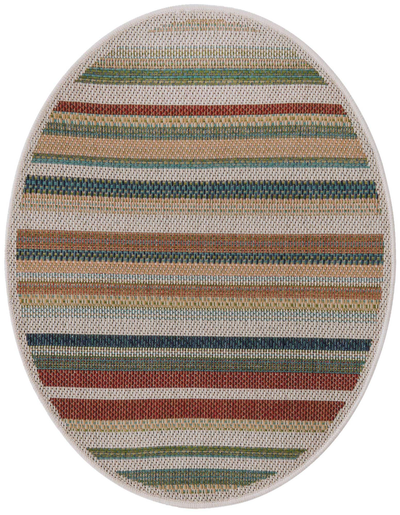 3' 3 x 3' 3 Easy-Clean Baja Indoor / Outdoor Round Rug