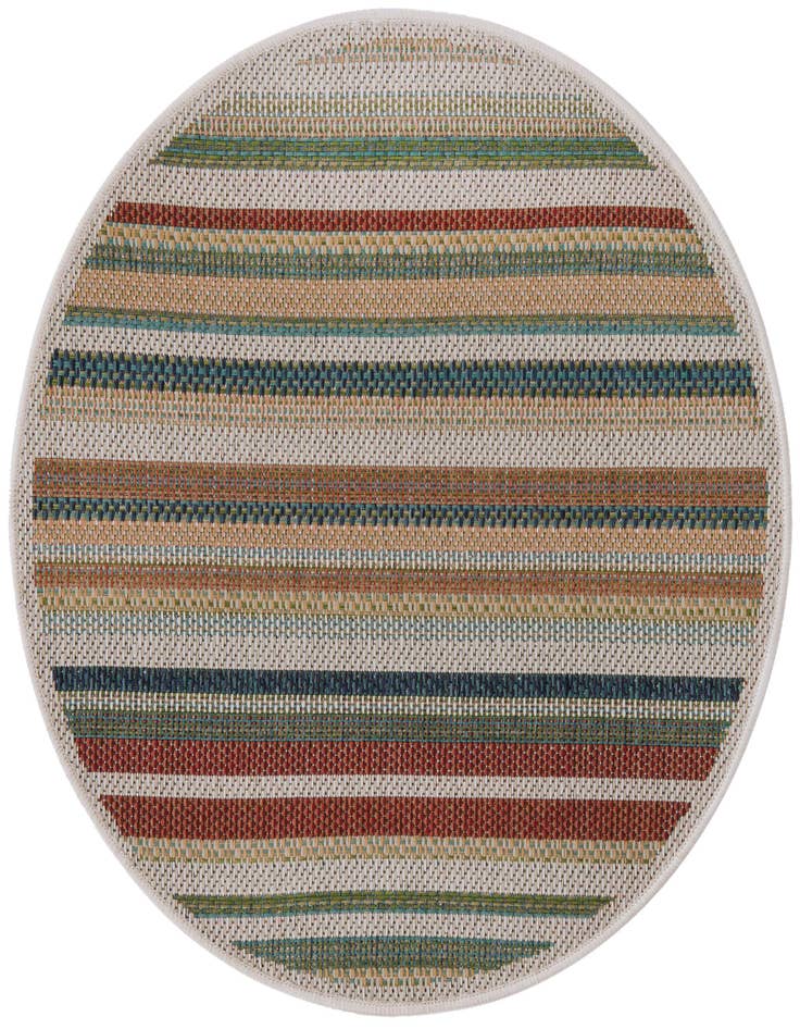Detail image of 3' 3 x 3' 3 Easy-Clean Baja Indoor / Outdoor Round Rug