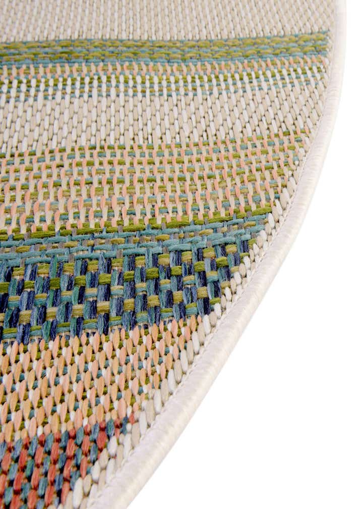 4' x 4' Easy-Clean Baja Indoor / Outdoor Round Rug